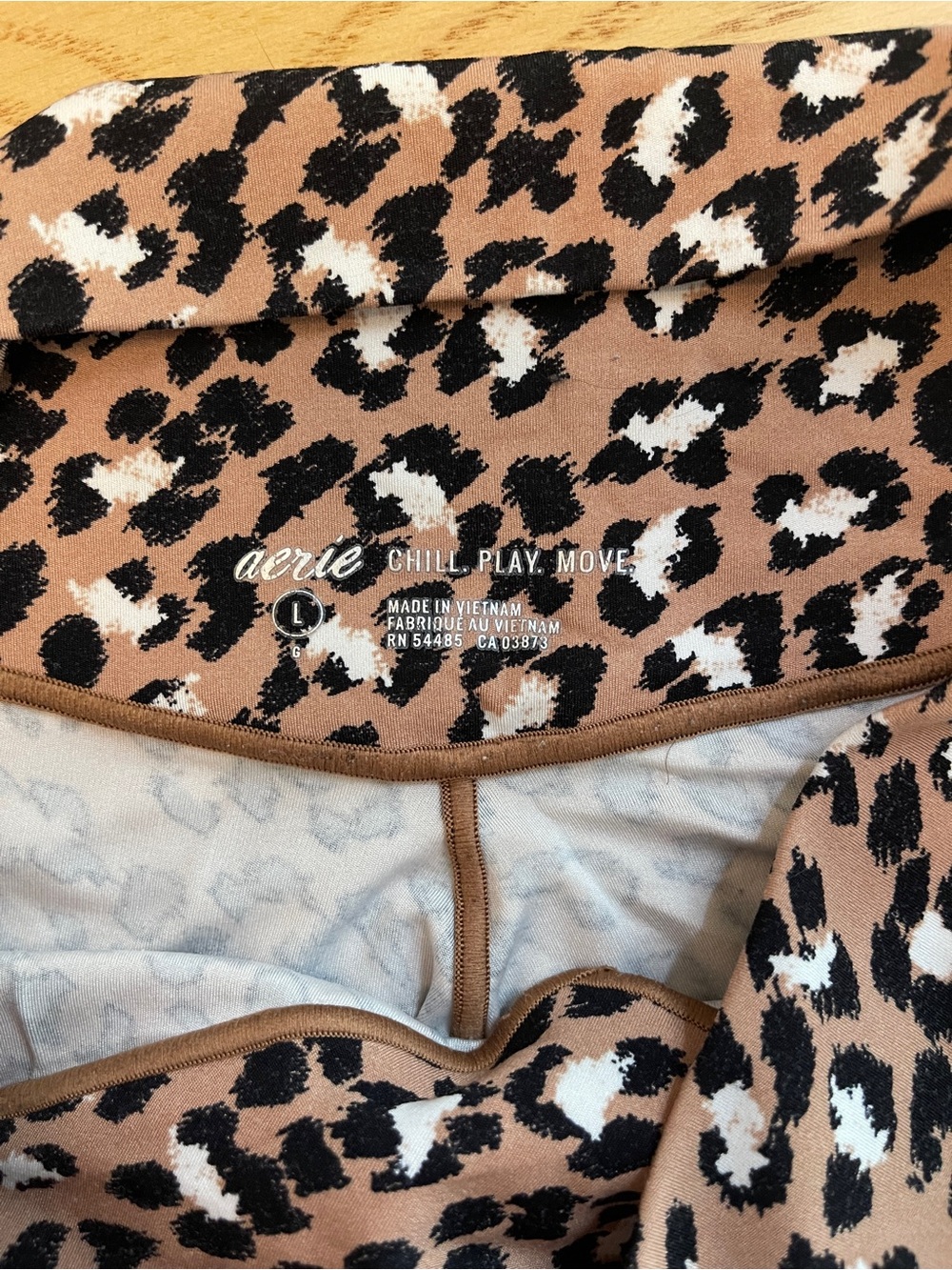 aerie Leopard Print High-Rise Bike Shorts - Picture 3 of 6